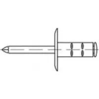 Toolcraft TO-5455248 Open popnagel 4 mm 500 stuk(s)