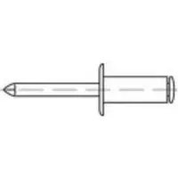 Toolcraft TO-5381145 Popnagel 6 mm RVS 200 stuk(s)