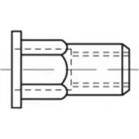 Toolcraft TO-5380581 Popmoer M4 RVS 500 stuk(s)