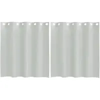 vidaXL Gordijnen voile met doorvoertules 2 st 140x140 cm lichtgrijs