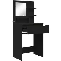 vidaXL Slaapkamer Toilet Tafels Zwart 80 x 39,6 x 135 cm Bewerkt hout