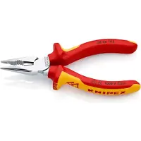 Knipex Spitse kombitang geïsoleerd | Meer-componentengrepen | VDE-getest | Verchroomd | Lengte 145 mm - 08 26 145 SB