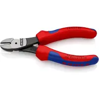Knipex Kracht-Zijsnijtang | 140 mm Lengte | Meer-Componentengrepen | Zwart Geatramenteerd - 74 02 140 SB