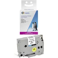 G&G Labeltape BB-B-G-211 Compatibel vervangt Brother TZe-211 Tapekleur: Wit Tekstkleur: Zwart 6 mm 8 m