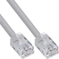 InLine RJ12 telecom kabel | rond | koper | grijs | 15 meter