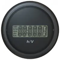 VDO Digital Round Voltmeter 9-48v Zilver
