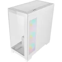 Azza COVE WHITE Midi-tower PC-behuizing Zwart 3 voorgeïnstalleerde LED-ventilators, 1 voorgeïnstalleerde LED-ventilator