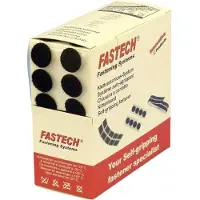 FASTECH B20-COIN999905 Klittenband punten Om vast te plakken Hotmelt Haak- en lusdeel (Ø) 20 mm Zwart 460 onderdelen