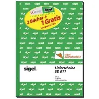 Sigel pakbon boek - leveringsbonnen - Expres - A5 - 40 vel - met doorslag - Duits - SI-SD011