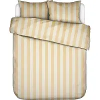 Essenza Dekbedovertrek Minte Stripe Yellow Straw - Vanilla Satijn-260 x 200 / 220 cm | Extra Breed