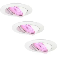 LEDVION - 3X SMART LED Inbouwspot Amsterdam - Wit - Dimbaar