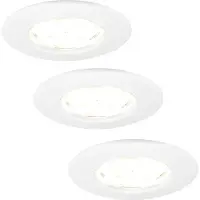 LEDVION - 3X LED Inbouwspot - Dimbaar - 5W - 2700K - Ø84mm - IP65 - Wit
