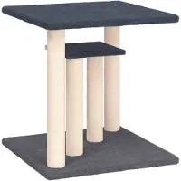 DKD Home Decor Kartonnen krabpalen met plateaus, donkergrijs, 50 cm
