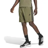 Adidas - Workout Essentials Base 3-Stripes Pique Short - Short XL - Length: 9'', olijfgroen