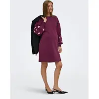 ONLY Maternity Jurk 'OLMMacy' rosa / wijnrood