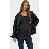 ONLY Maternity Top 'OLMLOVELY' chocoladebruin / zwart