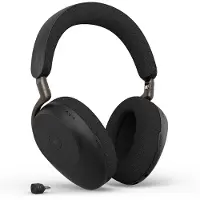 Jabra Evolve3 85 MS Bluetooth Stereo Headset, Draadloos Actieve ruisonderdrukking, 6 microfoons, MS Teams gecertificeerd, Incl. USB-C Bluetooth-adapter en draadloos oplaadpad