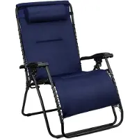 Abbey camp Campingstoel - Tuinstoel - Gevoerd 3D Mesh - Marineblauw
