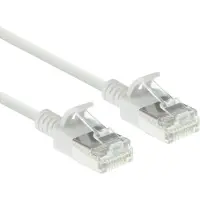 ACT DC6952 LSZH U/FTP CAT6A Datacenter Slimline Patchkabel Snagless | RJ45 Connectoren | Wit | 25 cm
