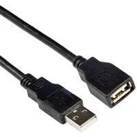 ACT SB0036 2.0 USB-A Male/USB-A Female | Zwart | 3 meter