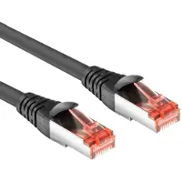 ACT FB5051 PVC U/FTP CAT6A High Flexibility Tangle-Free Patchkabel Snagless | RJ45 Connectoren | Zwart | 1,5 meter
