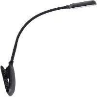 PRIOS klemlamp Najari, zwart, oplaadbare batterij, USB, 51 cm