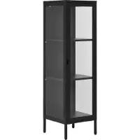 House Nordic Vitrinekast Brisbane | staal zwart 40x140x35 cm vitrinekasten | NADUVI