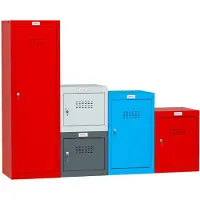 Phoenix Staal Garderobekast 1 Deur Sleutelslot 400 x 400 x 520 mm Antraciet, Grijs