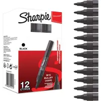 Sharpie permanent marker M15 zwart - 12 stuks