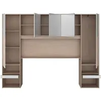 Vente-unique Bed met opbergruimte hout natuurlijk licht 140