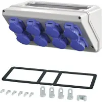 Hensel MI Aansluitdoos 8x16A 2P PE 230V Schuko 300mm - Mi CB 18