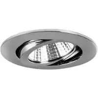 Brumberg Downlight BB03, dimbaar, chroom / zilver, Hal, Aluminium, downlight