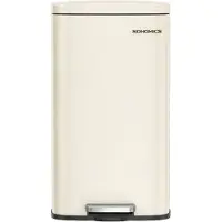 Songmics Vuilnisbak met softclose-functie, Zandbeige