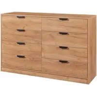 En.casa Commode Varkaus ladekast mdf met 8 lades 90x140x40 cm eikenkleurig []