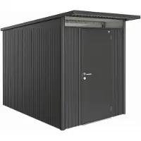 Biohort Metalen Tuinhuis Avantgarde - Donkergrijs Metallic - 180x300cm - Enkele Deur - Met Lessenaarsdak