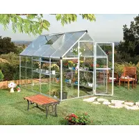 Palram - Canopia Tuinkas Hybrid 6x10 - Hybride - Zilver - 306x185x208cm