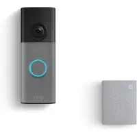 Ring Video Deurbel Batterij (2nd Gen) Video-deurbel Met Ingebouwde Batterij + Bel Speckled Grey