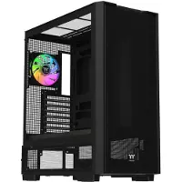 Thermaltake S380 TG ARGB Black Midi-tower PC-behuizing Zwart Zijvenster, Geïntegreerde verlichting, 2 voorgeïnstalleerde LED-ventilators