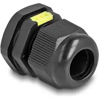 DeLOCK Cable Gland M20 with ventilation IP68 dust and waterproof black 2 pieces