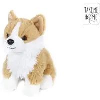 Van Manen Veenendaal Hond Corgi Pluche 20cm Bruin bruin Pluche Knuffel