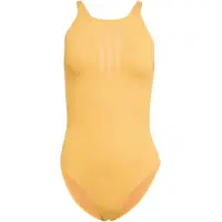 Adidas 3 Stripes High Neck 2-way Straps Peachsoft Swimsuit Oranje 40 Vrouw