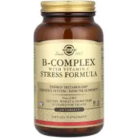Solgar , B-vitamines met vitamine C stressformule, 250 tabletten