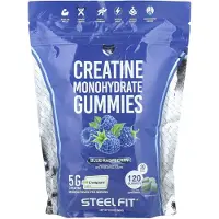 Steelfit , Creatine Monohydrate Gummies, Blauw Framboos, 120 Gummies