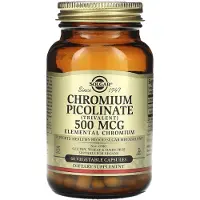 Solgar , Chroompicolinaat, 500 mcg, 60 plantaardige capsules