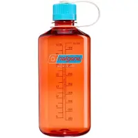 Nalgene Waterfles Narrow-Mouth Flame Blue Atoll 1 L