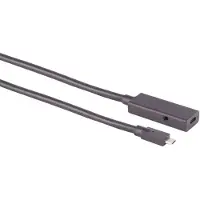 S-Impuls Actieve USB-C verlengkabel | USB3.1 10 Gbps | zwart | 5 meter