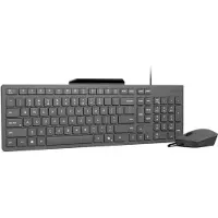 Lenovo 310 USB-A bekabelde toetsenbord- en muisset, US Engels, modelnummer GX31R09775, zwart