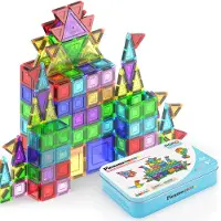 PicassoTiles 100PC Reis Nano Magnetische Tegels Bouwblok Speelgoed met Opbergdoos Educatief STEM Bouwpakket 3D