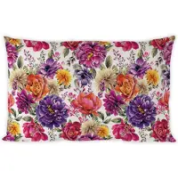 Ambiente Kussenhoes 50x30cm Anne Wit Paars paars Katoen Sierkussen