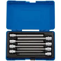 Draper 3/8" lange inbus doppenset in koffer, 8-delig